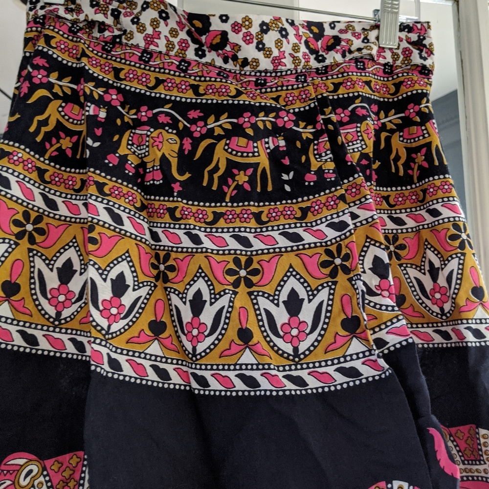 Free People Elephant print wrap skirt sz XS